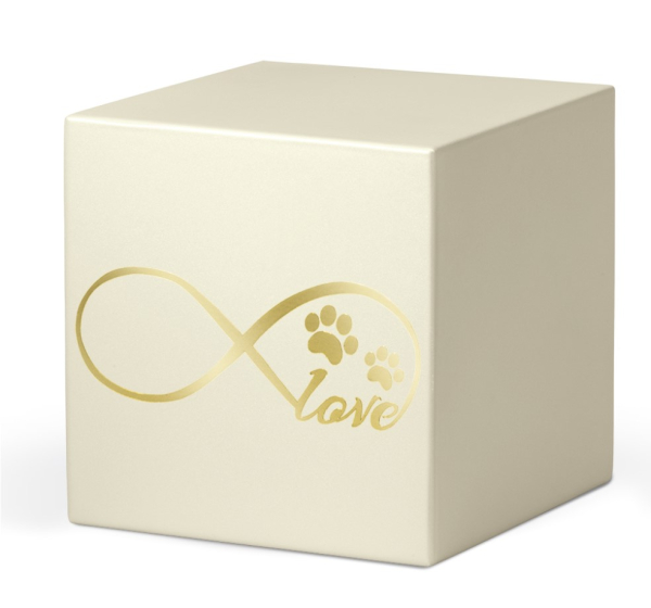 Würfel Love Unendlich in Creme